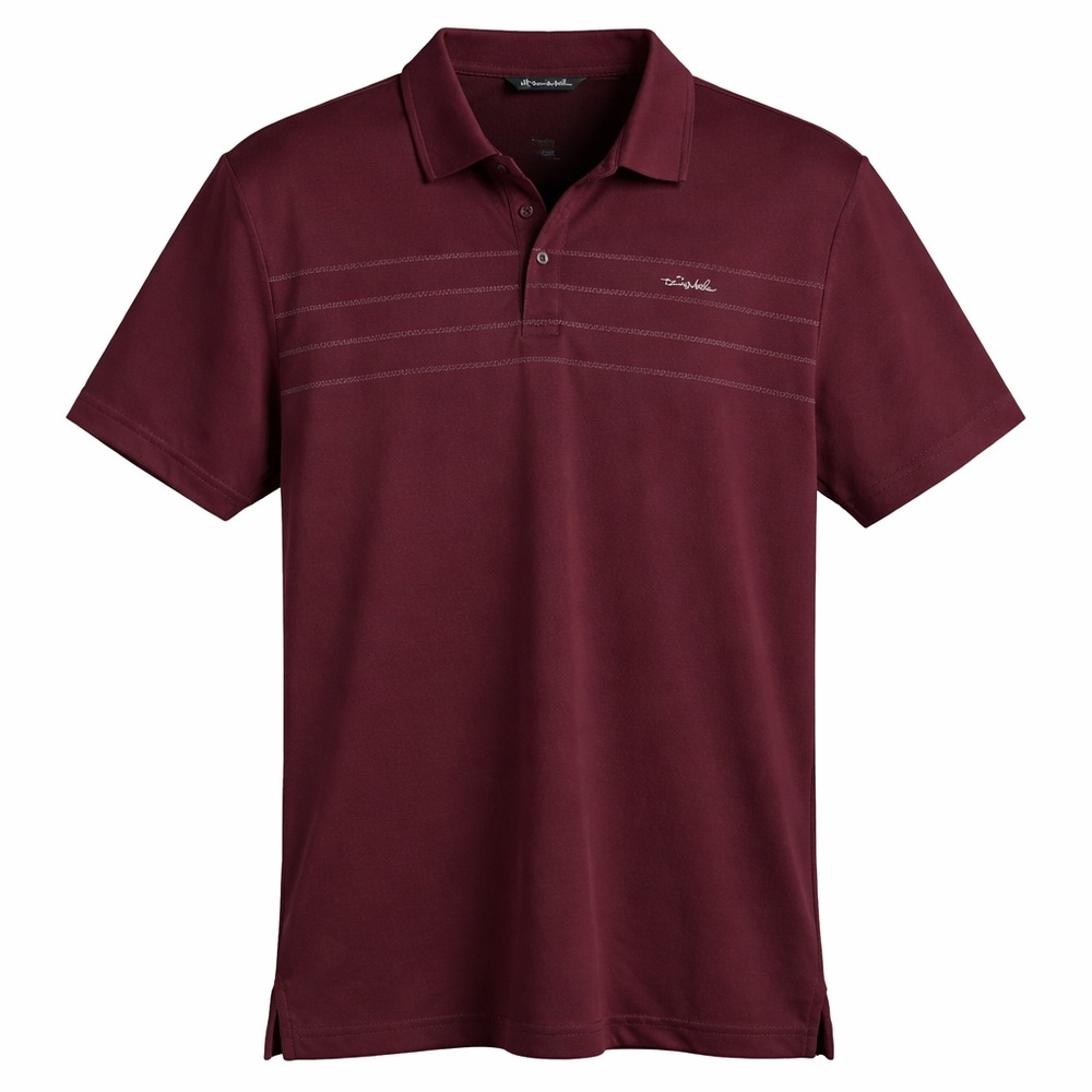 Travis Mathew Maroon iridescent golf Shirt